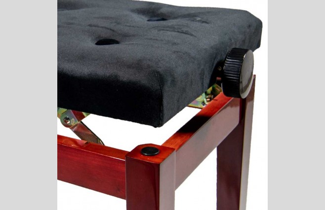 Koda DX15PM "Sonata" Polished Mahogany Adjustable Height Piano Stool - Image 3